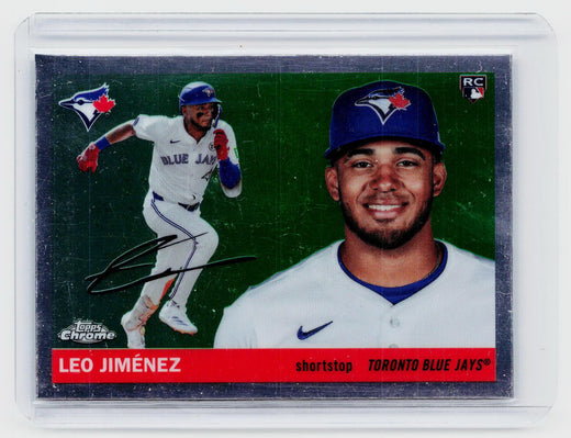 2025 Topps Chrome Leo Jiménez RC #327 Toronto Blue Jays Autograph - front