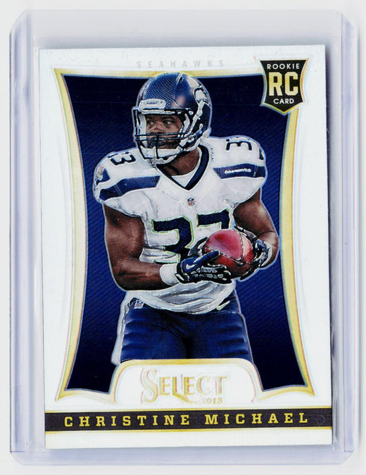 2013 Panini Select Football Christine Michael Rookie Card #166 Seattle Seahawks - front