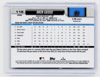 2026 Topps Chrome Refractor Owen Caissie RC #115 Miami Marlins - back