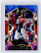 2020-21 Panini Select Russell Westbrook Concourse Tri-Color Prizm #39 Washington Wizards - front