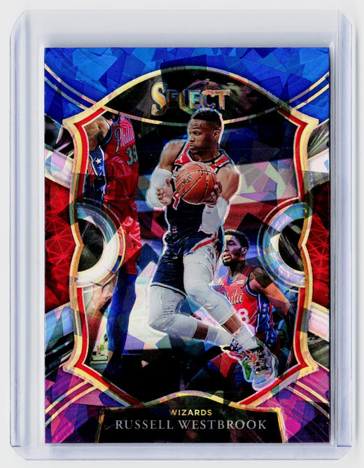 2020-21 Panini Select Russell Westbrook Concourse Tri-Color Prizm #39 Washington Wizards - front