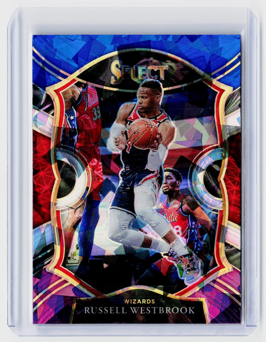 2020-21 Panini Select Russell Westbrook Concourse Tri-Color Prizm #39 Washington Wizards - front