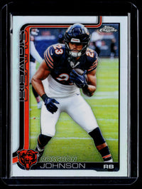 2025 Topps Chrome Refractor Roschon Johnson #55 Chicago Bears - front