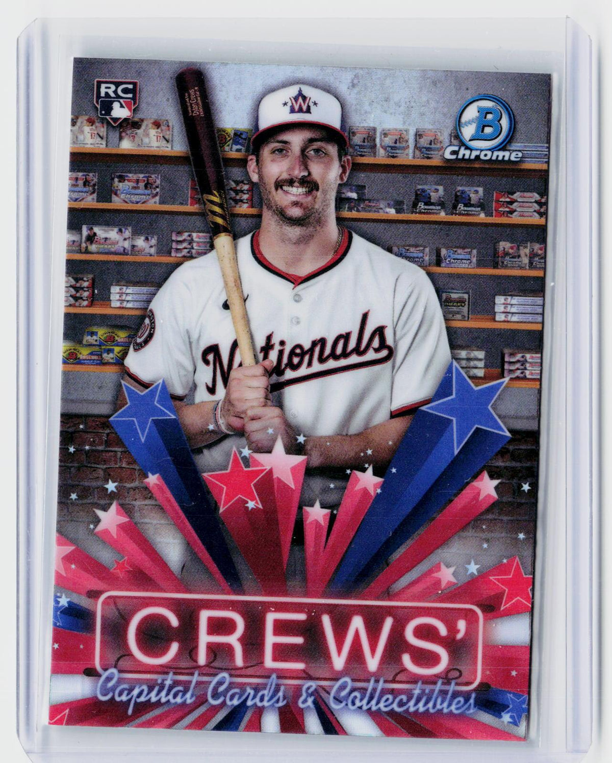 2025 Bowman Chrome Dylan Crews Home Stand HS-12 RC Washington Nationals - front