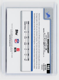 2025 Topps Chrome Refractor #103 David Montgomery Detroit Lions - back