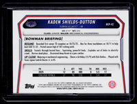 2026 Topps Bowman Chrome Kaden Shields-Dutton 1st Bowman Blue Refractor BCP-42 /150 - back