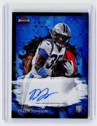 2024 Topps Finest Dillon Johnson Rookie Autograph Blue Refractor 32/99 - front
