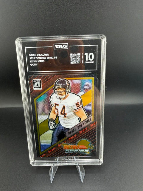 2023 Panini Donruss Optic Retro Series Gold /10 Brian Urlacher #5 TAG 10 GEM MINT - front