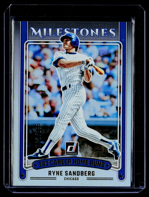 2025 Panini Baseball Milestones Ryne Sandberg #17 Chicago Cubs /199 - front