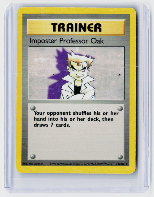 1999 Pokémon Base Set Imposter Professor Oak #73/102 - front