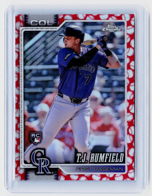 2026 Topps Chrome T.J. Rumfield RC #181 Colorado Rockies - front