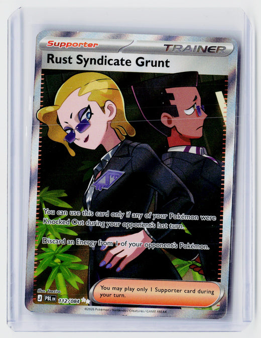 2026 Pokémon TCG Mega Evolution—Perfect Order Rust Syndicate Grunt 112/084 - front