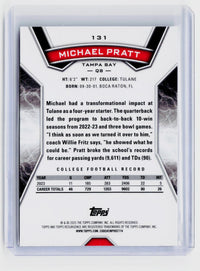 2025 Topps Resurgence Michael Pratt Rookie Card #131 /125 Tampa Bay Buccaneers - back