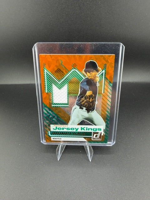 2025 Panini Donruss Prospect Jersey Kings Jurrangelo Cijntje PJK-JC Mariners - front