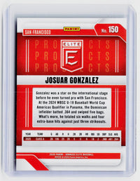 2026 Panini Donruss Elite Baseball Prospects Josuar Gonzalez #150 San Francisco - back