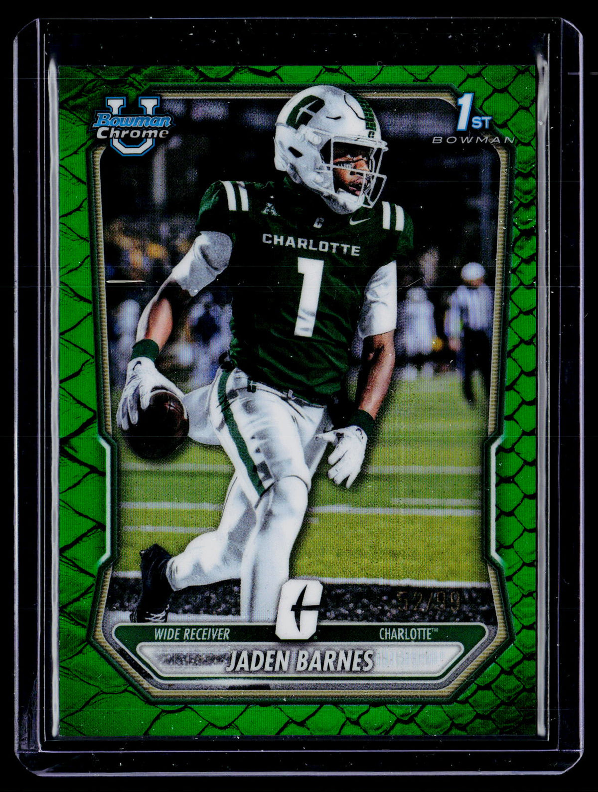 2026 Topps Bowman Chrome Jaden Barnes BCP-7 Speckle 1st Bowman - front
