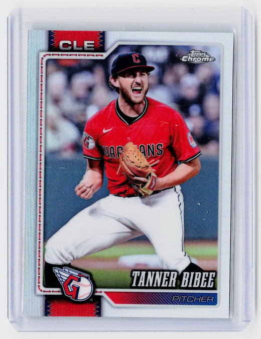 2026 Topps Chrome Refractor #89 Tanner Bibee Cleveland Guardians - front