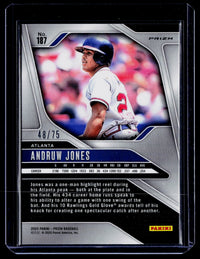 2025 Panini Prizm Baseball Andrew Jones Green Prizm #187 /75 Atlanta Braves - back