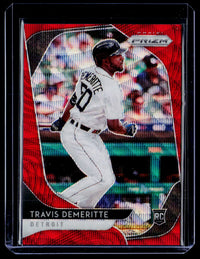 2020 Panini Prizm Baseball Travis Demeritte #114 Red Prizm RC /99 - front