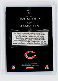 2015 Panini Playbook Football Brian Urlacher Dan Hampton #43 /299 - back