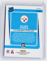 2021 Panini Donruss Optic Rated Rookie Blue Hyper Prizm #213 Najee Harris - back