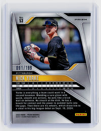2025 Panini Prizm Baseball Nick Yorke Blue Prizm #53 Rookie /199 - back