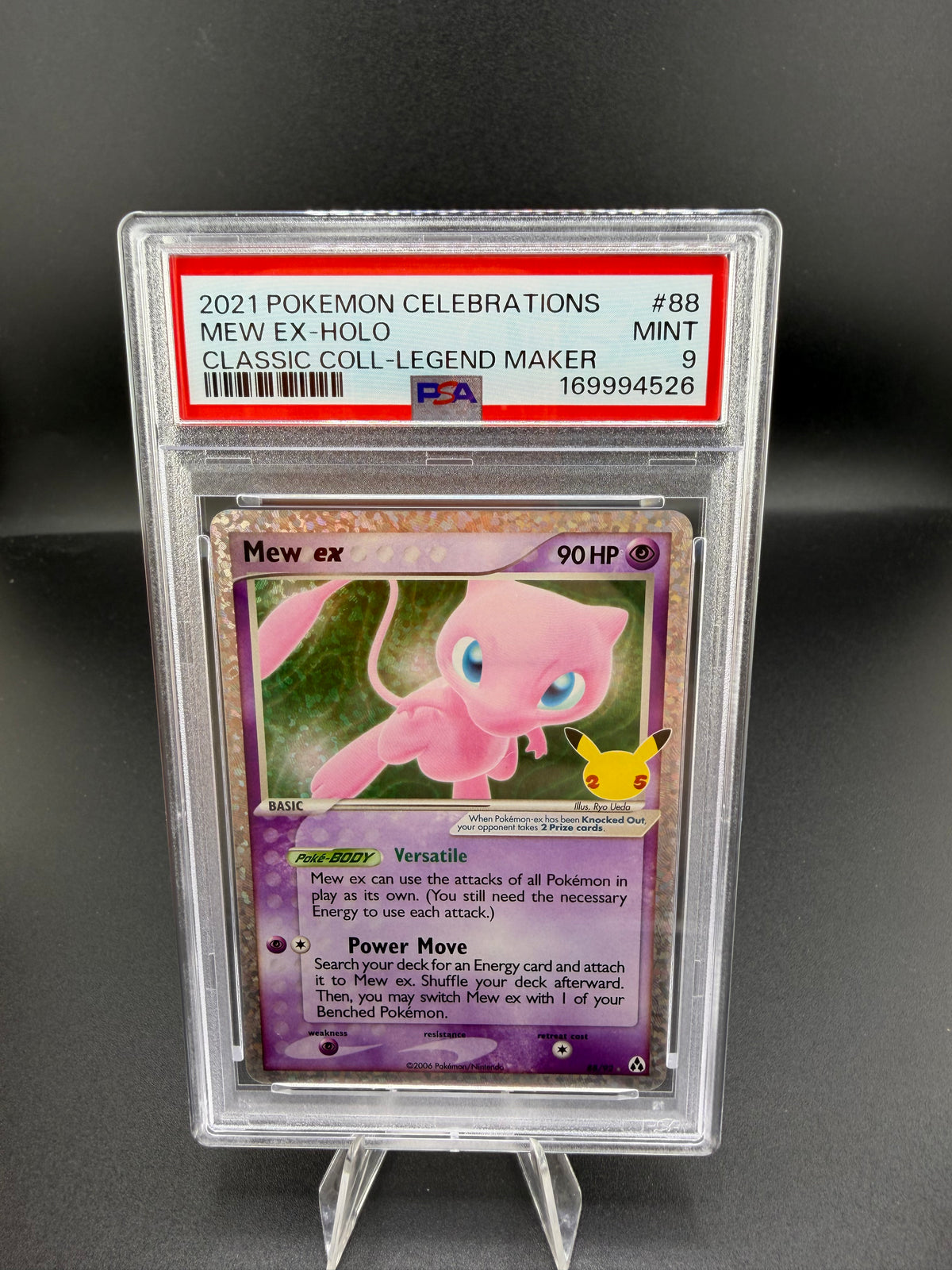 2021 Pokémon Celebrations Classic Collection Mew ex #88 PSA 9 - front