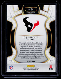 2025 Panini Select Football Concourse #34 C.J. Stroud Houston Texans - back