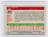 2025 Topps Chrome Refractor Will Wagner RC #201 San Diego Padres - back