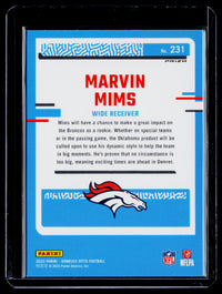 2023 Panini Donruss Optic Rated Rookie Green Holo Marvin Mims #231 - back