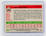 2025 Topps Chrome Refractor #200 Tyler Glasnow Los Angeles Dodgers Autographed - back