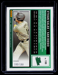 2025 Panini Donruss Baseball Rated Prospect Ethan Salas Green #199 193/199 - back