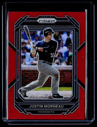 2023 Panini Prizm Baseball Justin Morneau Red Prizm #253 175/199 - front