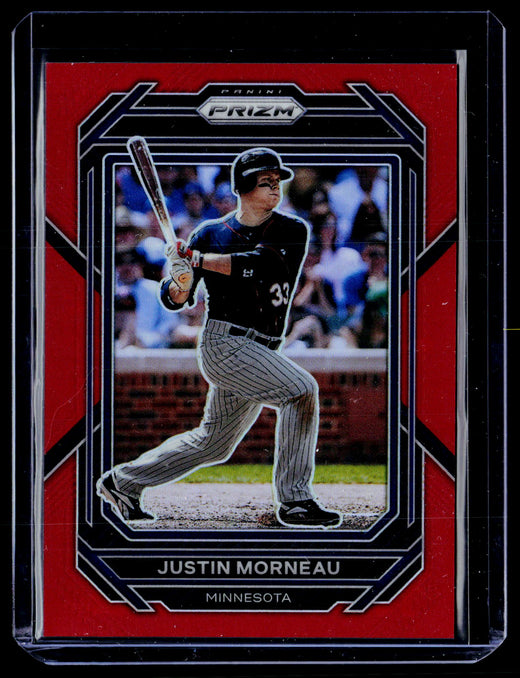 2023 Panini Prizm Baseball Justin Morneau Red Prizm #253 175/199 - front
