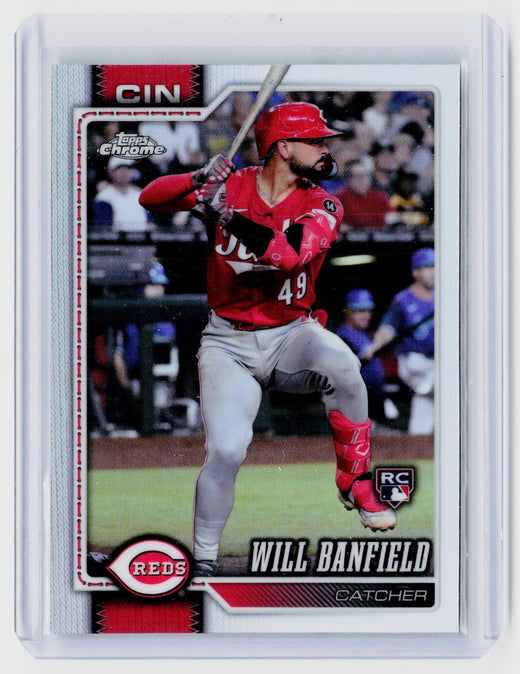 2026 Topps Chrome Will Banfield Rookie Refractor #167 Cincinnati Reds - front