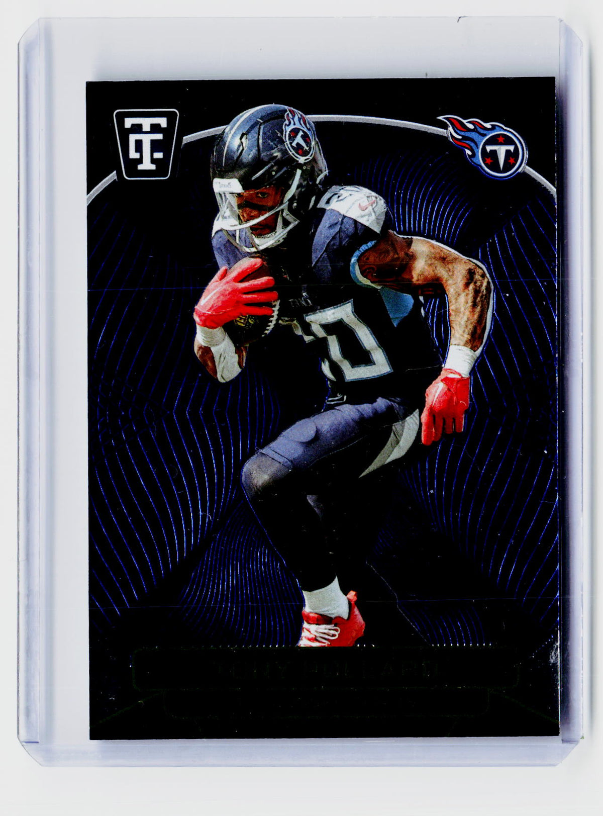 2024 Panini Totally Certified Football Tony Pollard Mirror Blue #92 /399 - front