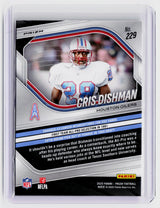 2025 Panini Prizm Football Cris Dishman Red Disco Prizm #229 Houston Oilers - back