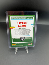 2023 Panini Donruss Downtown Threads Davante Adams Las Vegas Raiders Memorabilia Card DTH-DA - back