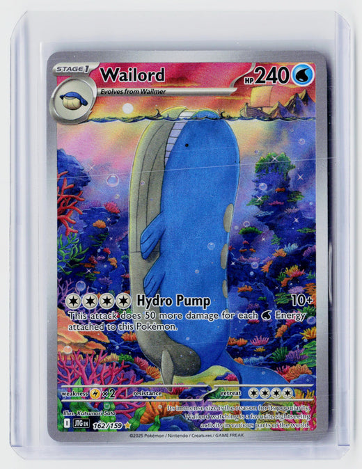 2025 Pokémon Journey Together Wailord Illustration Rare 162/159 - front