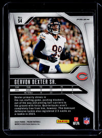 2024 Panini Prizm Football Gervon Dexter Sr. #54 Chicago Bears - back