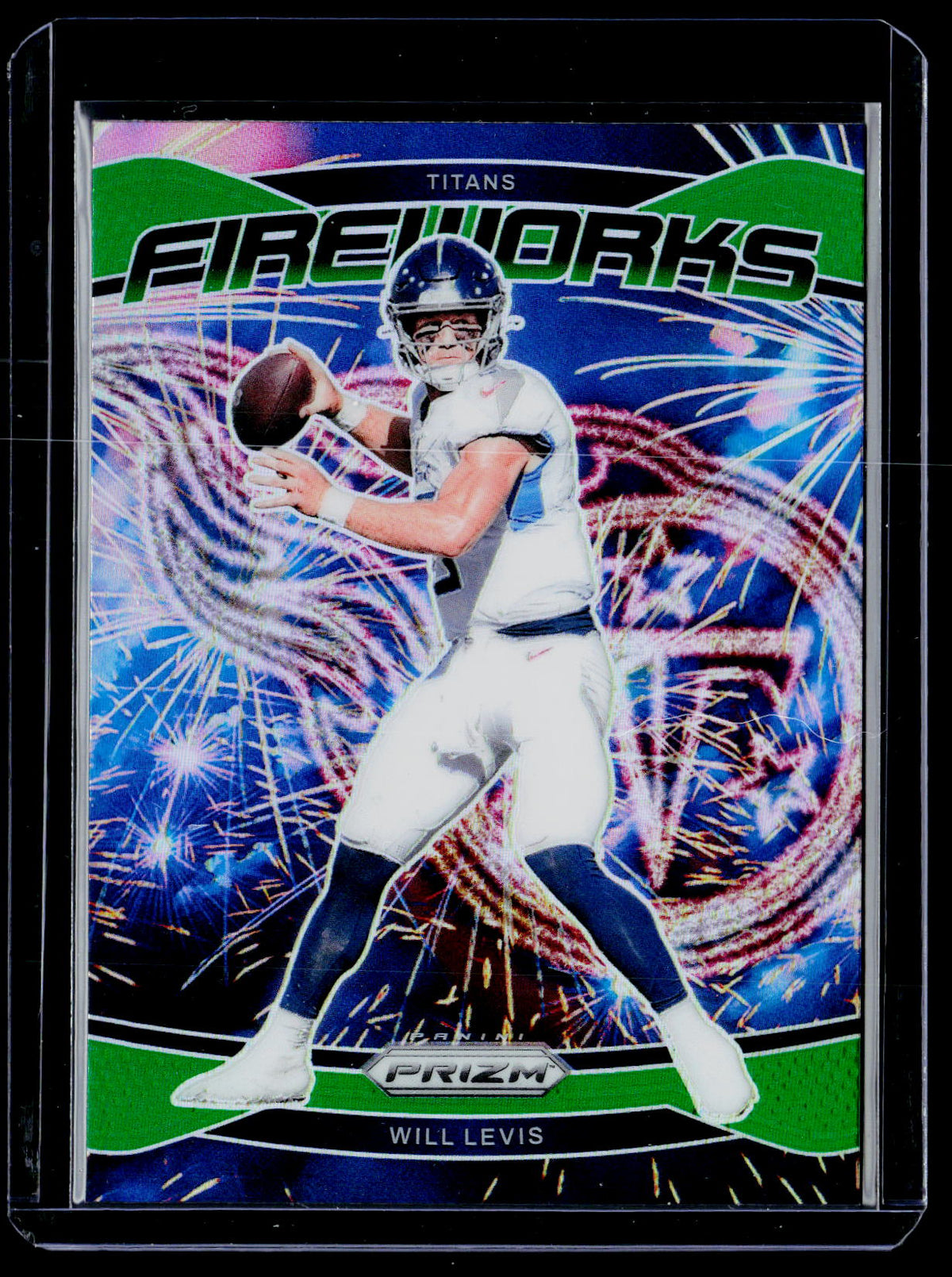 2024 Panini Prizm Football Fireworks Will Levis No. 4 - front