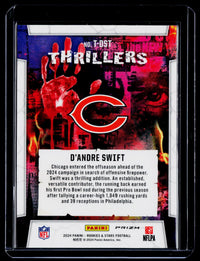 2024 Panini Rookies & Stars Thrillers D’Andre Swift Red Plaid #T-DST - back