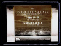 2025 Topps Signature Class Paramount Pairings Drew Brees & Spencer Rattler #PP-3 /225 - back