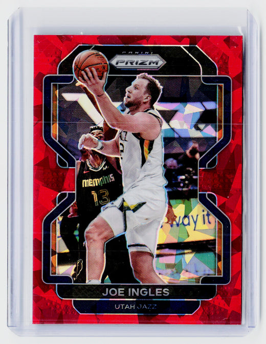 2021-22 Panini Prizm Basketball Joe Ingles #181 Red Ice Prizm Utah Jazz - front