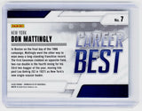 2026 Panini Donruss Elite Baseball Career Best Don Mattingly #7 - back