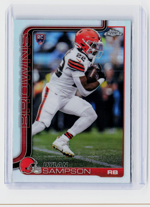 2025 Topps Chrome Football Dylan Sampson RC Refractor #308 Cleveland Browns - front