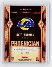 2025 Panini Phoenix Phoenician Penmanship Nate Landman Autograph /199 #PHP-NLN - back