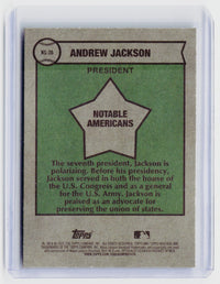 2025 Topps Heritage Notable Americans Andrew Jackson NS-36 - back