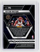2024-25 Panini Mosaic Peyton Watson Blue Mosaic #194 Denver Nuggets - back