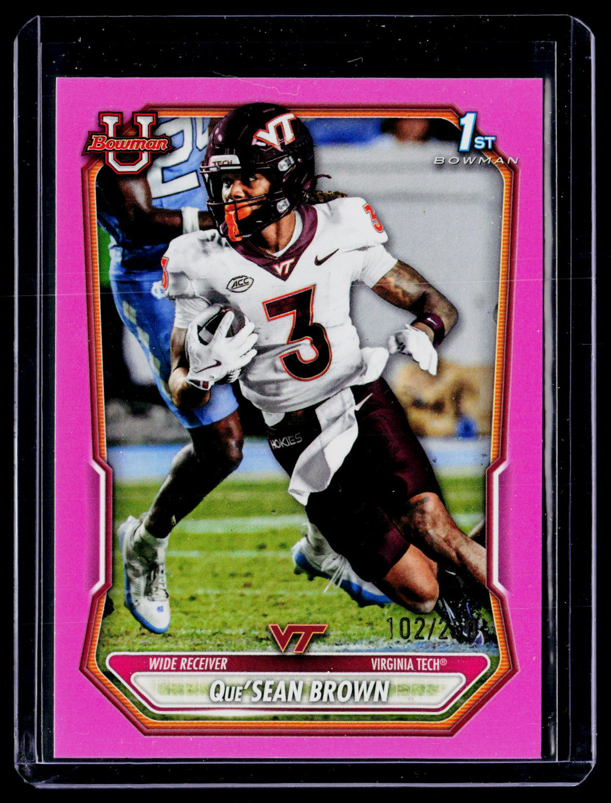 2026 Topps Bowman Football Prospects Que'Sean Brown Pink #BPP-39 /250 - front